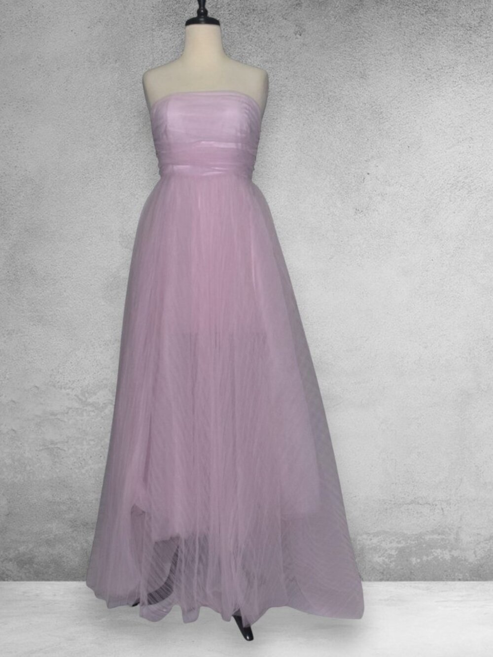 Petal & Pup Anabella Strapless Maxi Dress Pale Pink Tulle NWT XS S